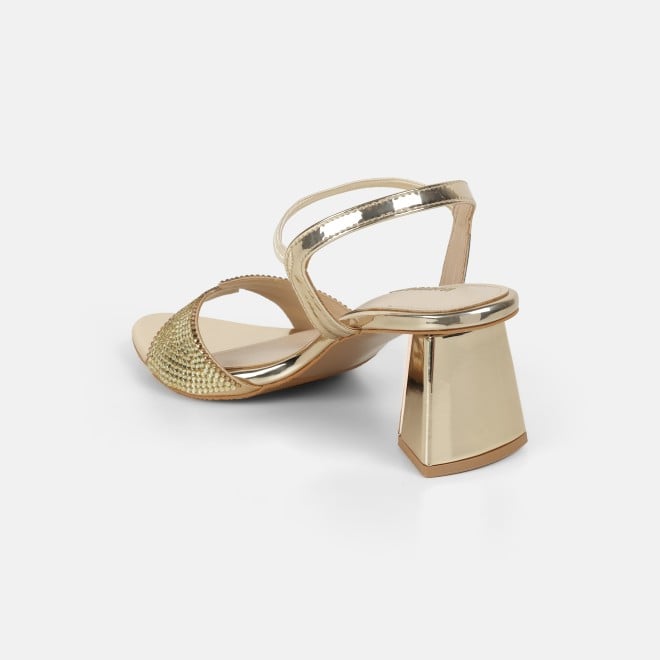 Haute Diva Women Gold Party Sandals (SKU: 54-238-15-36)