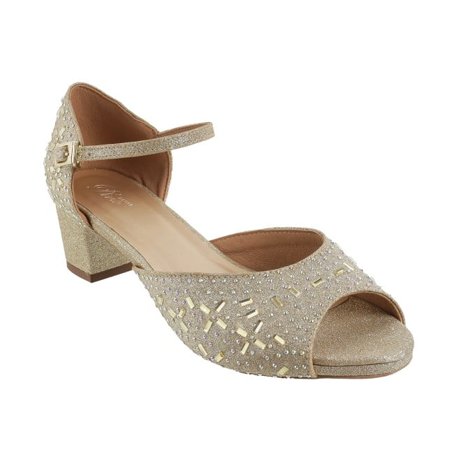 Haute Diva Gold Wedding Sandals