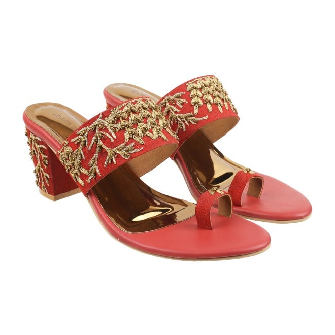 Haute Diva Women Maroon Wedding Sandals