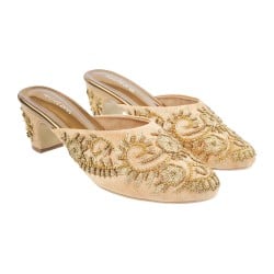 Women Antique-Gold Wedding Sandals