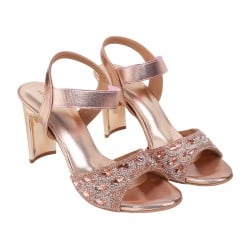 Women Rose-Gold Party Sandals