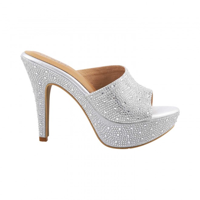 Haute Diva Women Silver Wedding Sandals (SKU: 54-88-27-36)