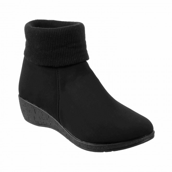 Mochi Black Formal Boots for Girls