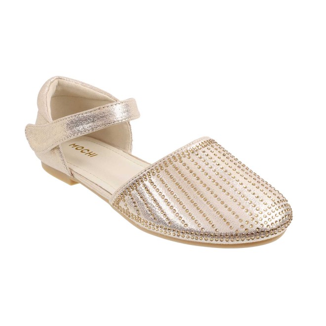 Mochi Gold Casual Sandals for Girls