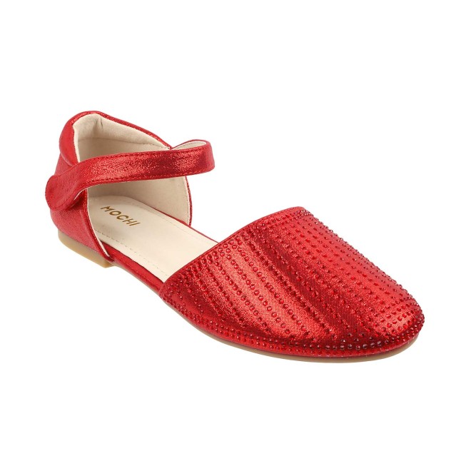 Mochi Red Casual Sandals for Girls