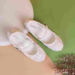 Girls White Casual Ballerinas