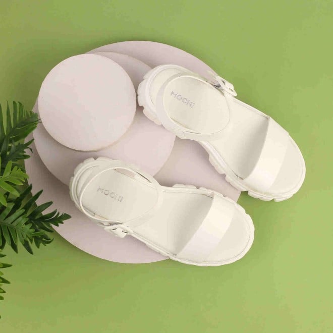 Mochi Girls White Casual Sandals (SKU: 57-126-16-30)