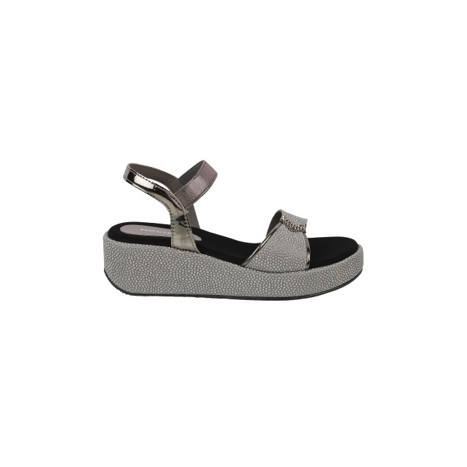 Mochi Girls Gun-Metal Casual Sandals (SKU: 57-32-29-31)