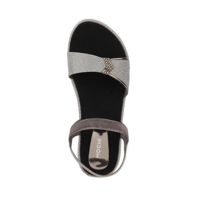 Mochi Girls Gun-Metal Casual Sandals (SKU: 57-32-29-31)