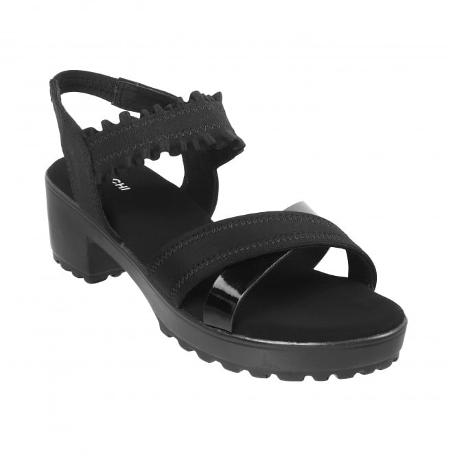 Mochi Girls Black Casual Sandals