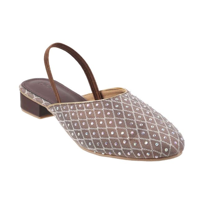 Mochi Brown Casual Slip Ons for Girls