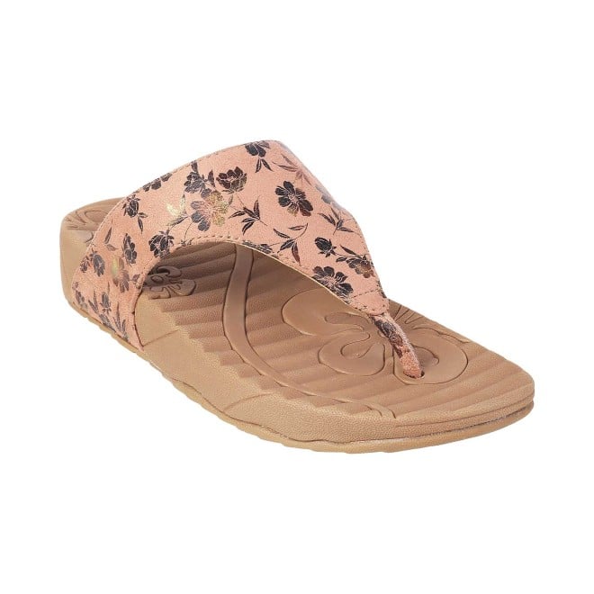 Mochi Girls Brown Casual Slippers