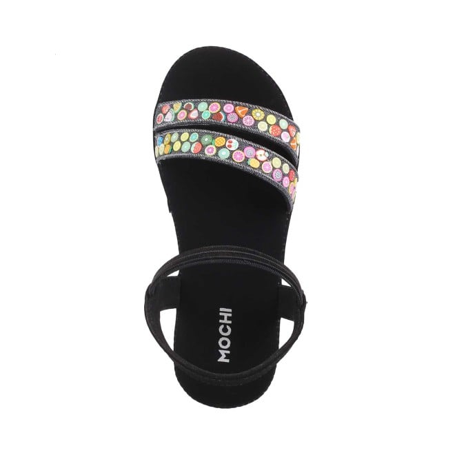 Mochi Girls Black Casual Sandals (SKU: 57-58-11-25)