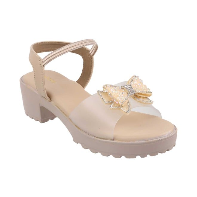 Mochi Girls Beige Casual Sandals (SKU: 57-59-20-31)