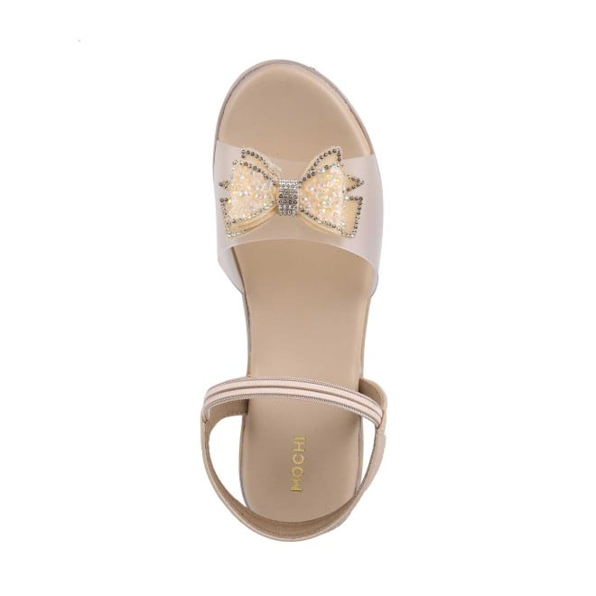 Mochi Girls Beige Casual Sandals (SKU: 57-59-20-31)