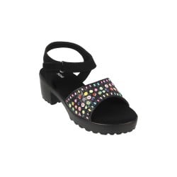 Girls Black Casual Sandals