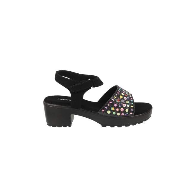 Mochi Girls Black Casual Sandals (SKU: 57-60-11-30)