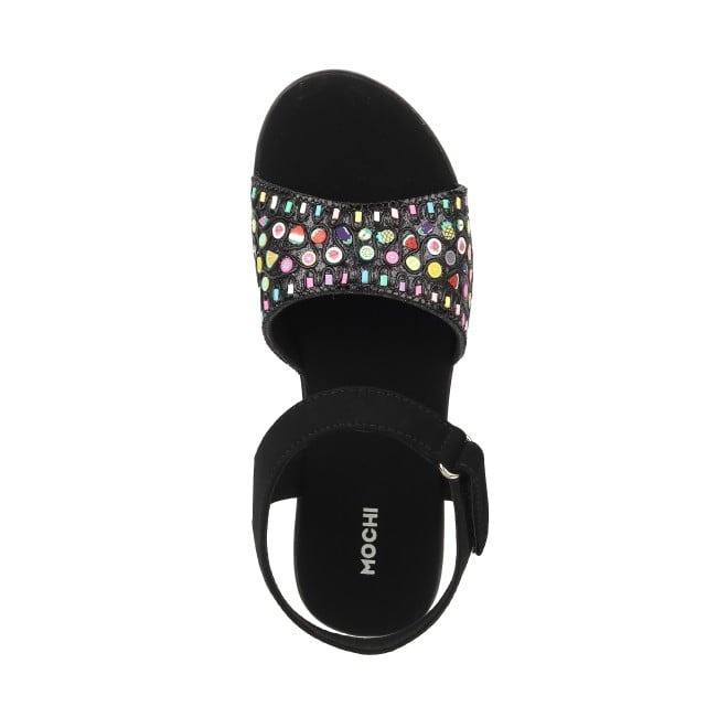 Mochi Girls Black Casual Sandals (SKU: 57-60-11-30)