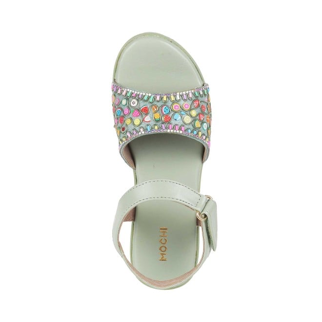 Mochi Girls Green Casual Sandals (SKU: 57-60-21-30)