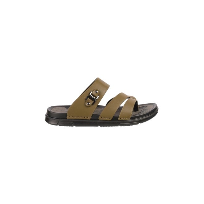 Mochi Men Olive Casual Slippers (SKU: 60-1-49-40)