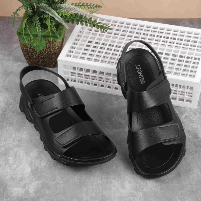 Mochi Men Black Casual Sandals (SKU: 60-101-11-40)