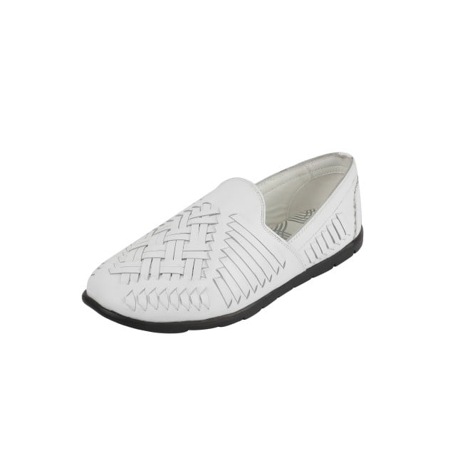 J.Fontini Men White Ethnic Jutis (SKU: 60-114-16-44)