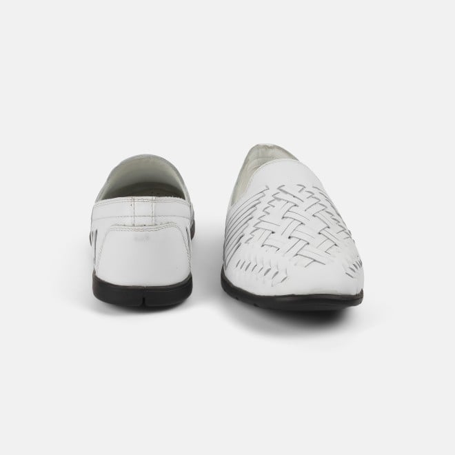J.Fontini Men White Ethnic Jutis (SKU: 60-114-16-44)
