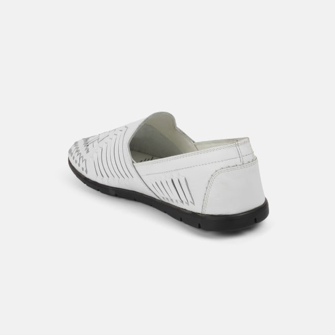 J.Fontini Men White Ethnic Jutis (SKU: 60-114-16-44)