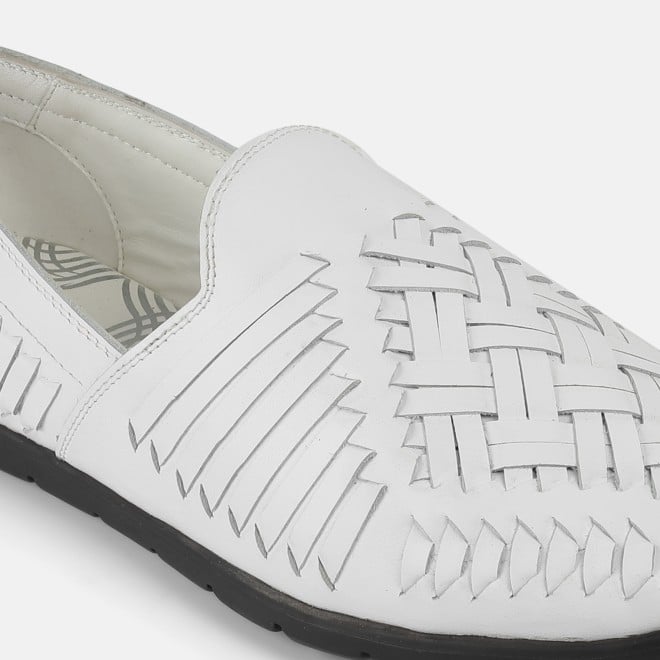 J.Fontini Men White Ethnic Jutis (SKU: 60-114-16-44)
