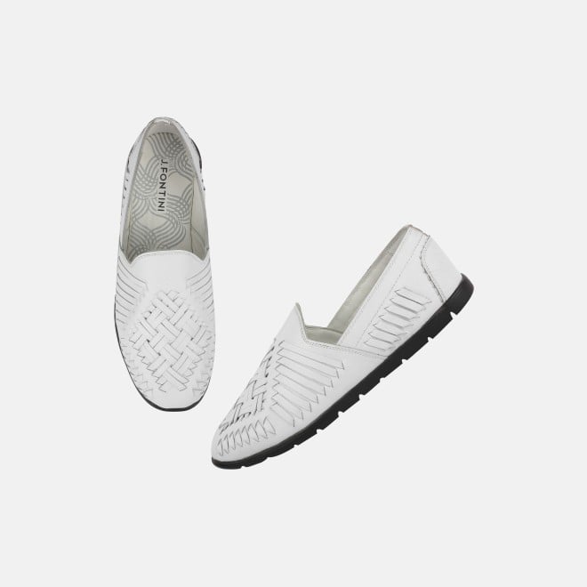 J.Fontini Men White Ethnic Jutis (SKU: 60-114-16-44)