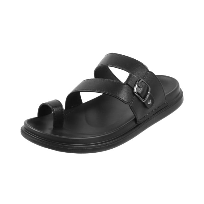 J.Fontini Men Black Casual Slippers (SKU: 60-1151L-11-46)