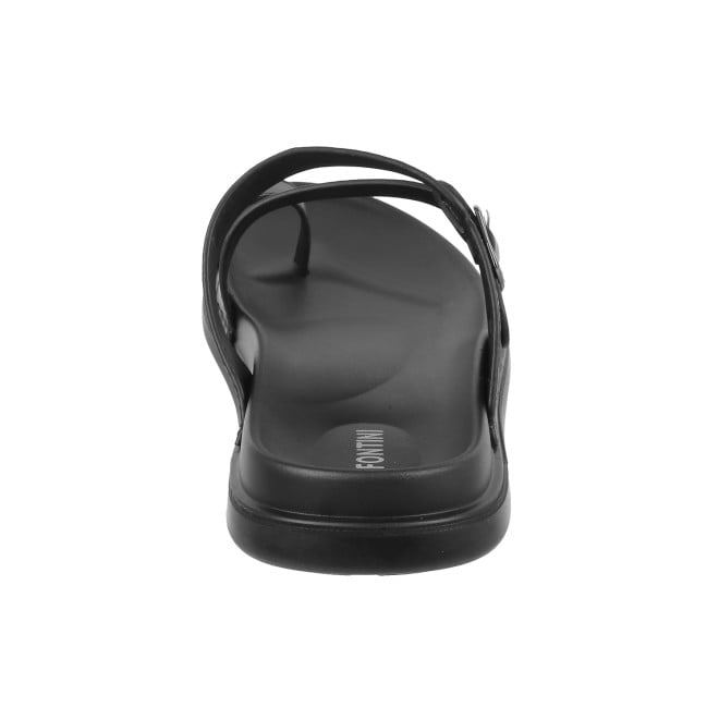 J.Fontini Men Black Casual Slippers (SKU: 60-1151L-11-46)