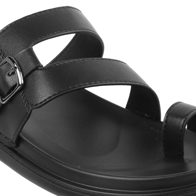 J.Fontini Men Black Casual Slippers (SKU: 60-1151L-11-46)