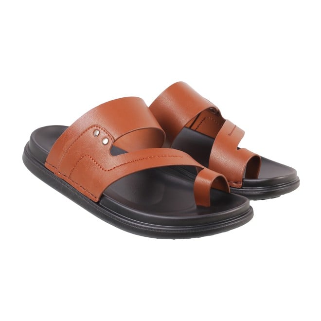 J.Fontini Men Tan Casual Slippers (SKU: 60-1152L-23-46)