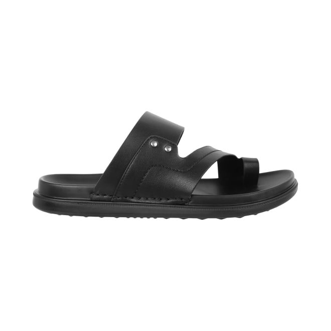 J.Fontini Men Black Casual Slippers (SKU: 60-1152L-11-46)