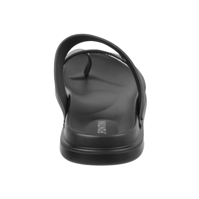 J.Fontini Men Black Casual Slippers (SKU: 60-1152L-11-46)