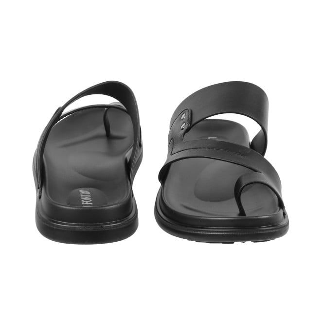 J.Fontini Men Black Casual Slippers (SKU: 60-1152L-11-46)