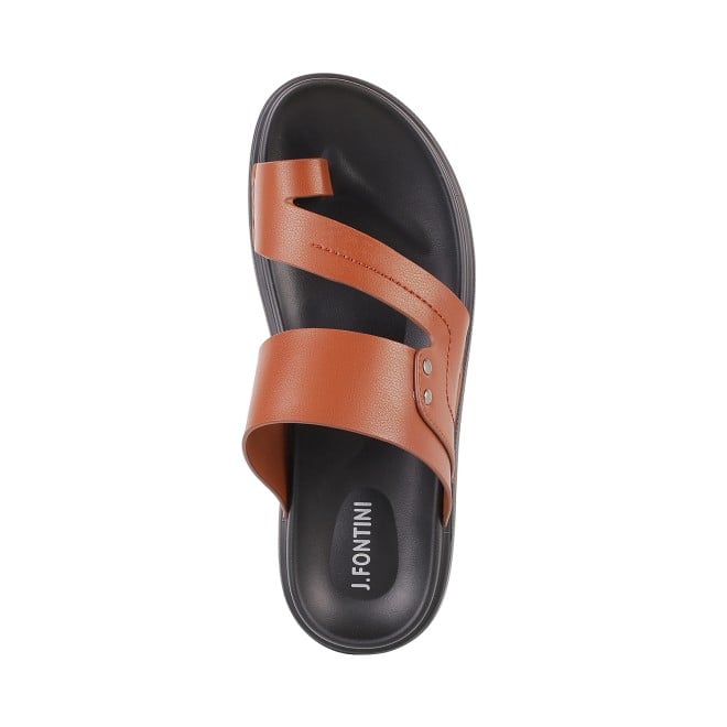 J.Fontini Men Tan Casual Slippers (SKU: 60-1152L-23-46)