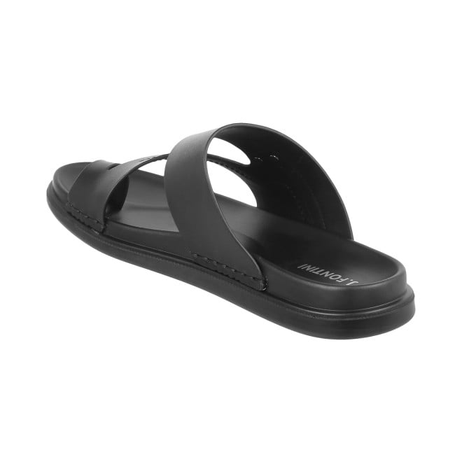 J.Fontini Men Black Casual Slippers (SKU: 60-1152L-11-46)