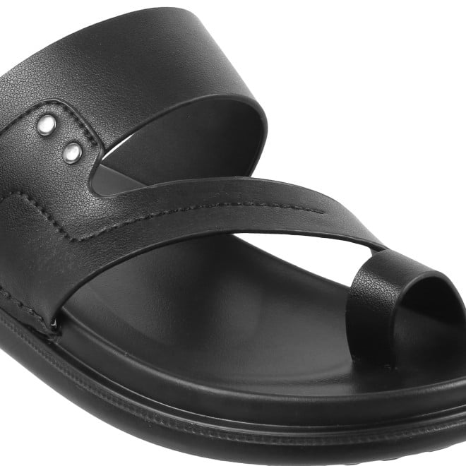 J.Fontini Men Black Casual Slippers (SKU: 60-1152L-11-46)