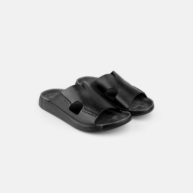 J.Fontini Men Black Casual Slippers (SKU: 60-123-11-40)