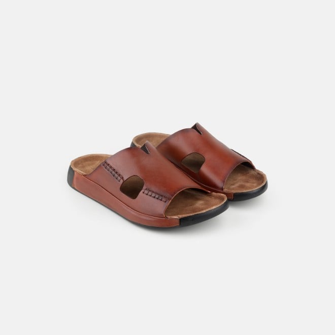 J.Fontini Men Tan Casual Slippers (SKU: 60-123-23-41)