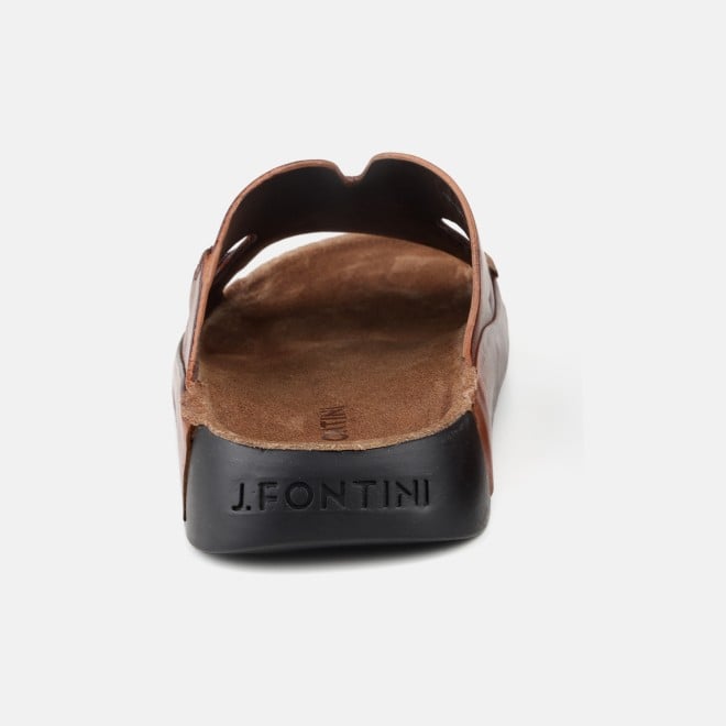 J.Fontini Men Tan Casual Slippers (SKU: 60-123-23-41)