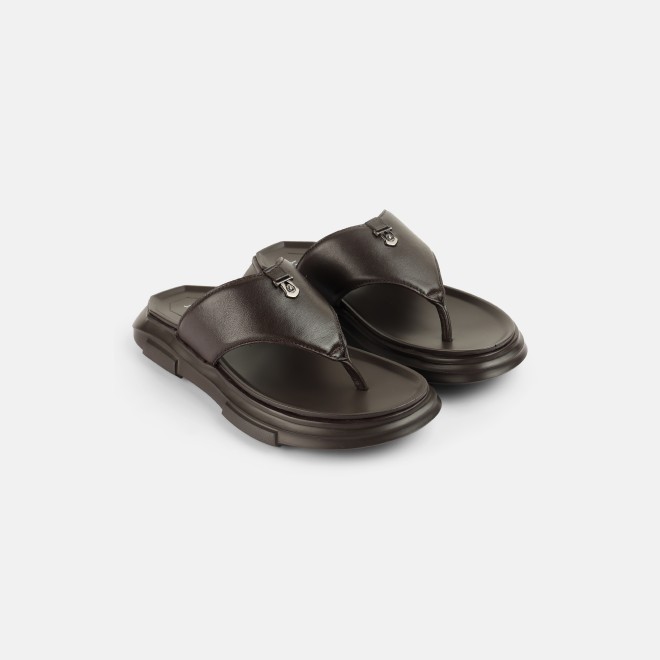 J.Fontini Men Brown Casual Slippers (SKU: 60-124-12-40)