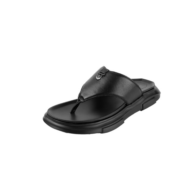 J.Fontini Men Black Casual Slippers (SKU: 60-124-11-40)