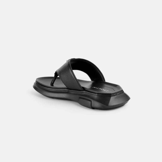 J.Fontini Men Black Casual Slippers (SKU: 60-124-11-40)