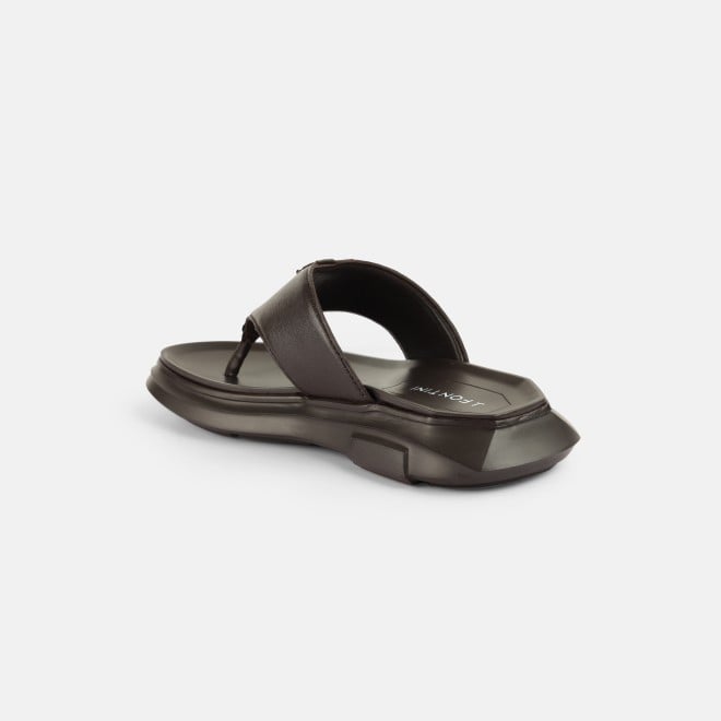 J.Fontini Men Brown Casual Slippers (SKU: 60-124-12-40)