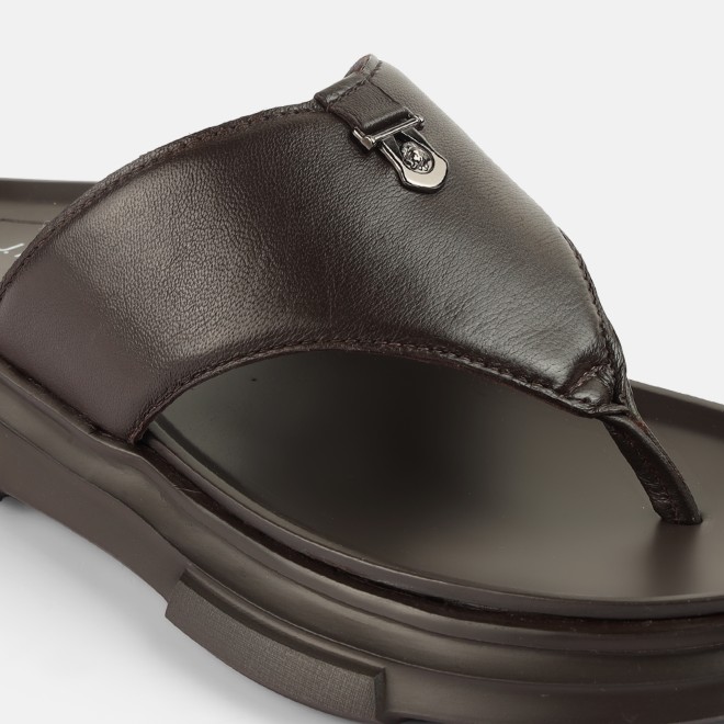 J.Fontini Men Brown Casual Slippers (SKU: 60-124-12-40)