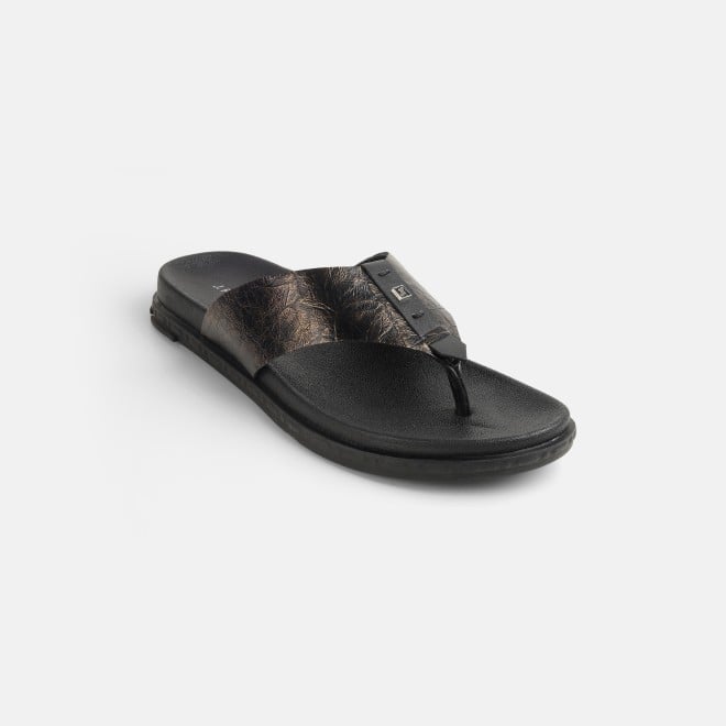 Mochi Men Gold Casual Slippers