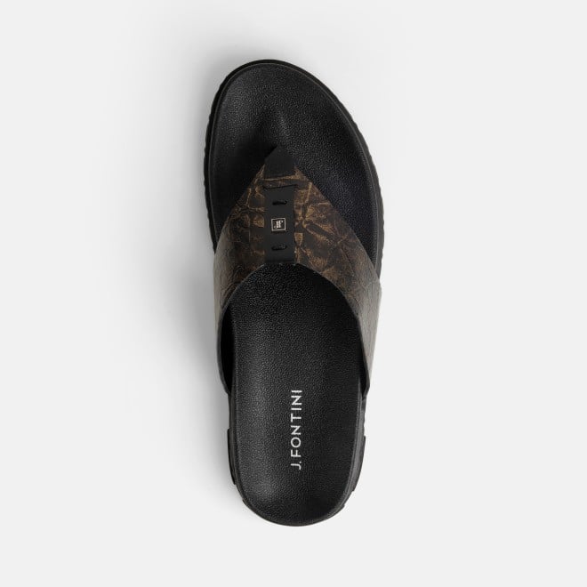 Mochi Men Gold Casual Slippers (SKU: 60-131-15-40)